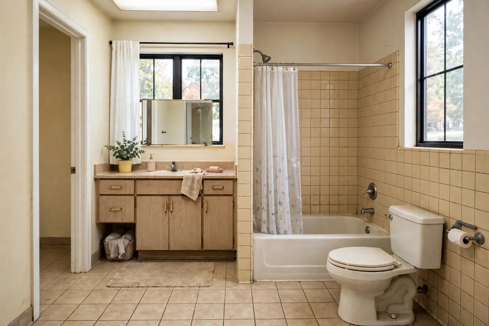 Before photo,  Curbless Walk In Conversion in Pinefield, by Waldorf Bathroom Remodeling Company