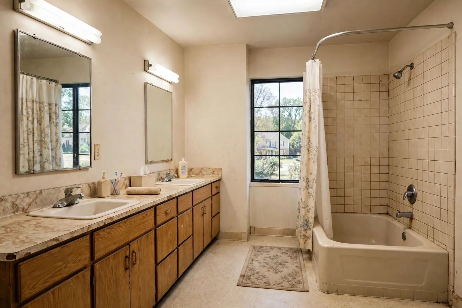 Before photo, Primary Bath Layout Redesign in Wakefield, by Waldorf Bathroom Remodeling Company