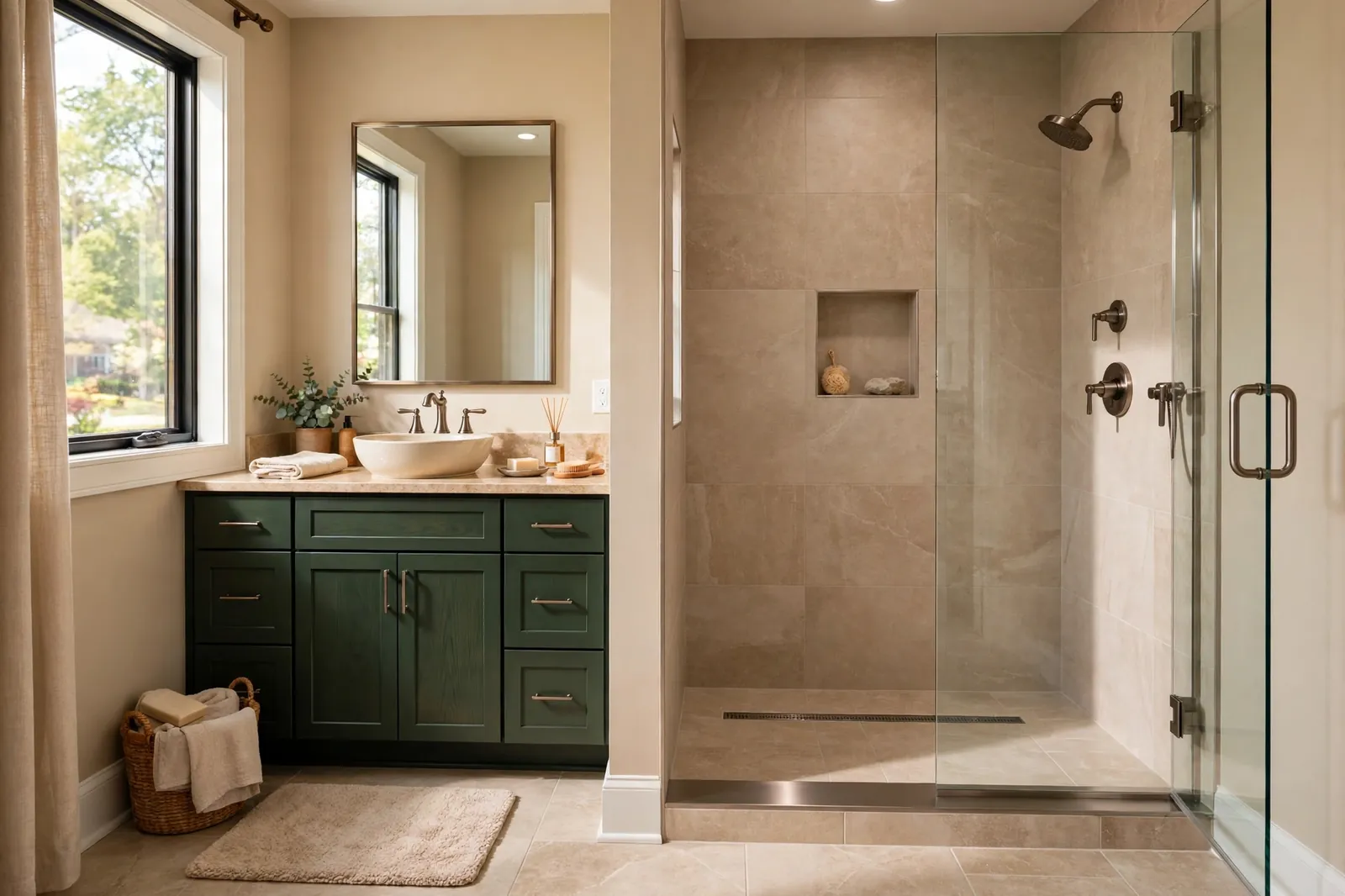 Curbless Shower Installation —  Curbless Shower Installation in Wakefield by Waldorf Bathroom Remodeling Company