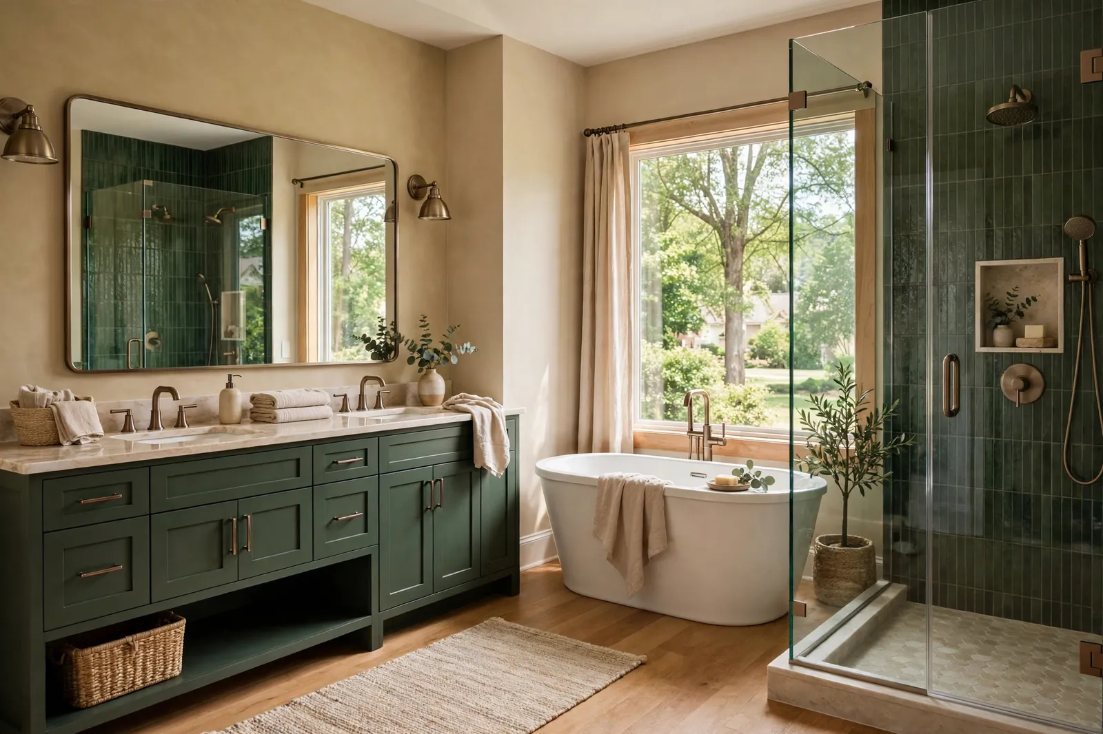 Remodeled primary bathroom in Waldorf, MD by Waldorf Bathroom Remodeling Company