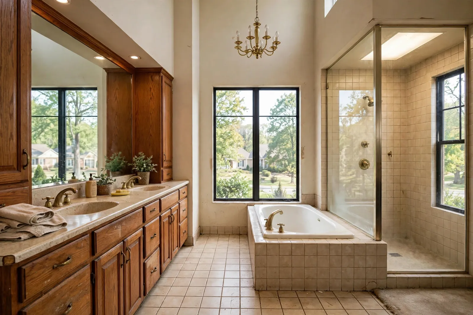 Before photo, Luxury Primary Suite Remodel in Carrington, by Waldorf Bathroom Remodeling Company