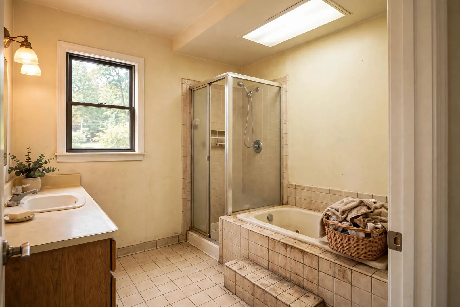 Before photo,  Tub to Shower Conversion in Smallwood Village, by Waldorf Bathroom Remodeling Company