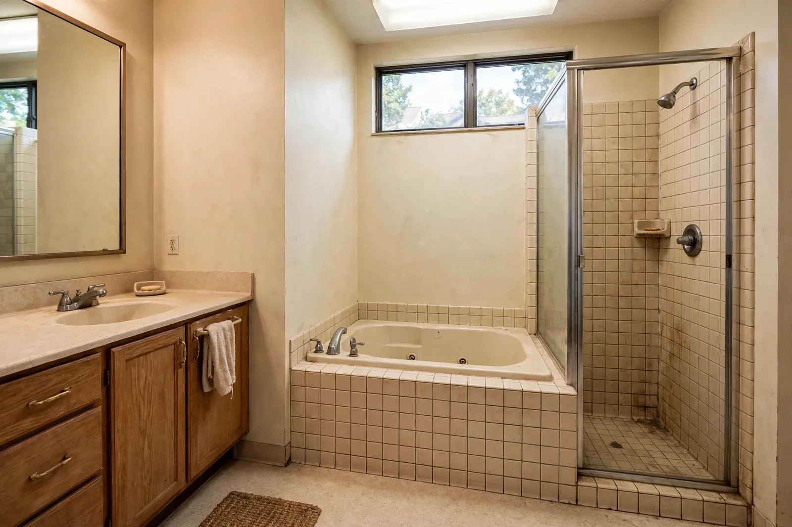 Before photo,  Tub to Shower Conversion in St. Charles, by Waldorf Bathroom Remodeling Company