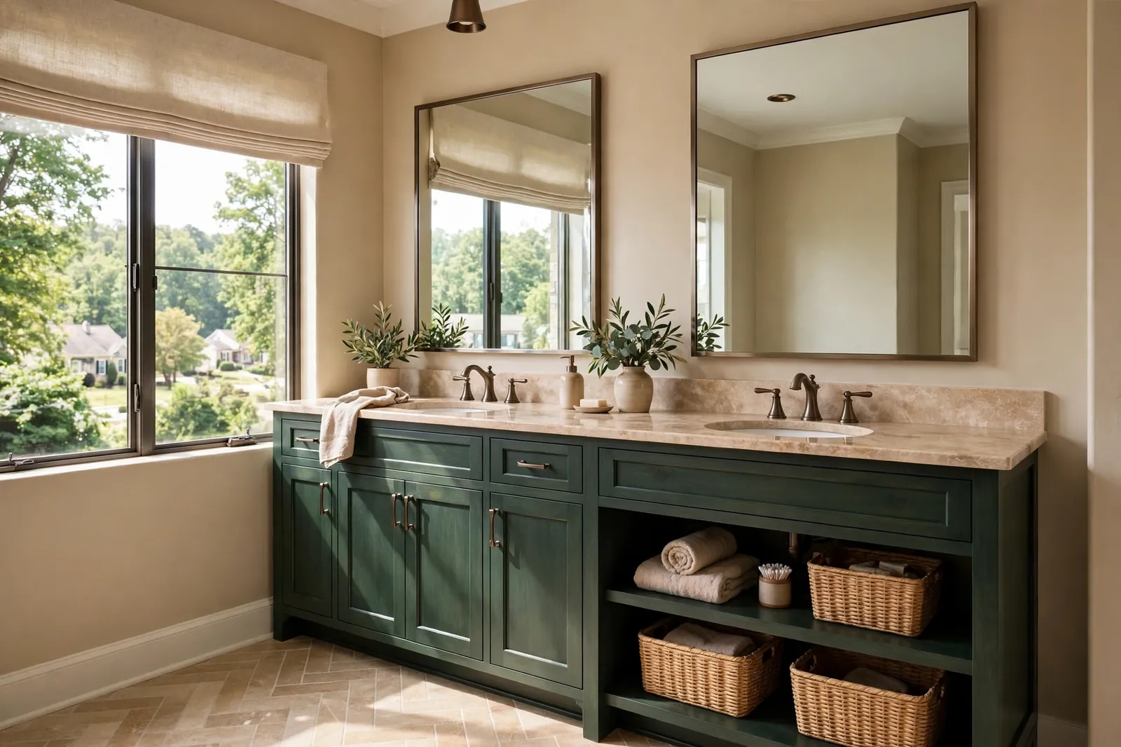 Vanity and Countertop Installation —  Double Vanity Project in Dorchester by Waldorf Bathroom Remodeling Company
