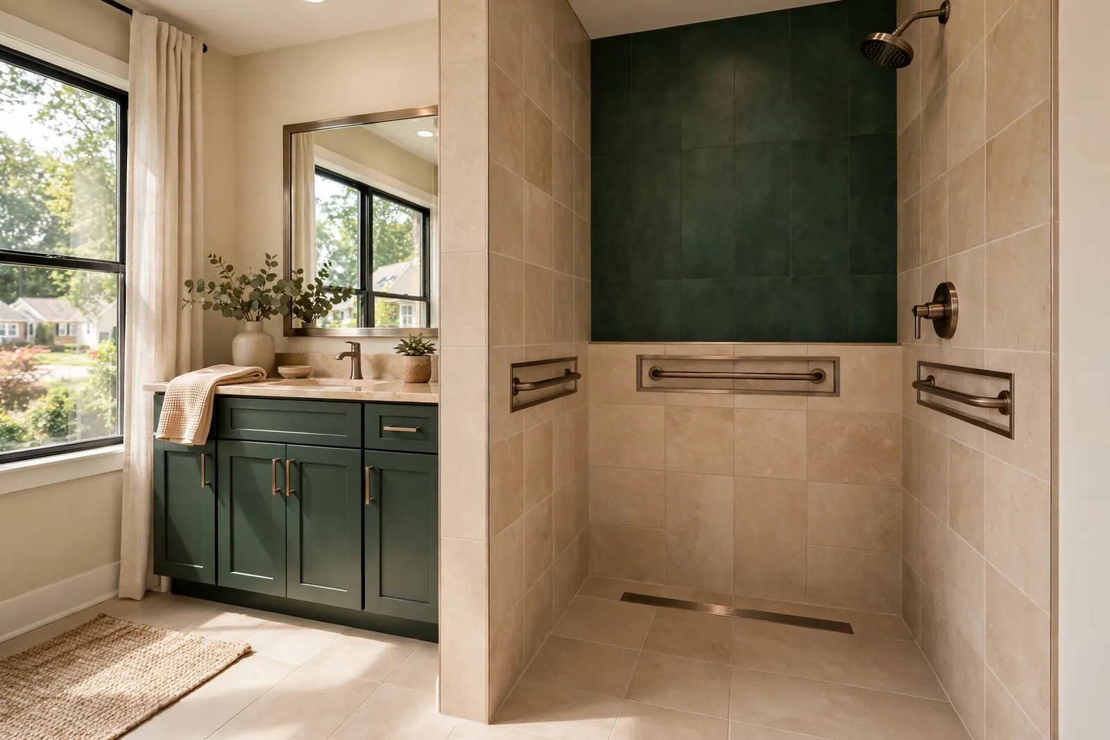 After photo,  Walk In Shower Installation in Wakefield, by Waldorf Bathroom Remodeling Company
